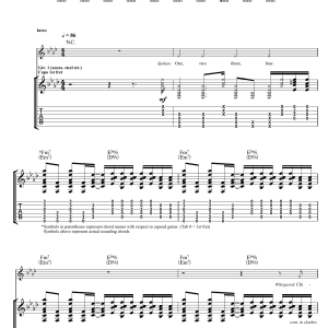 Noel Gallagher's High Flying Birds Riverman Musik Noten - Guitar Tab - 120909-0