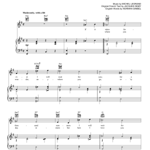 Norman Gimbel I Will Wait For You Musik Noten - Piano, Vocal & Guitar Chords - 30368-0