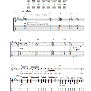 Oasis All Around The World Musik Noten - Guitar Tab - 32687-0