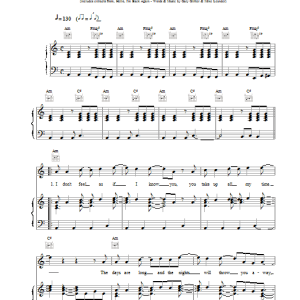 Oasis Hello Musik Noten - Piano, Vocal & Guitar Chords - 14628-0