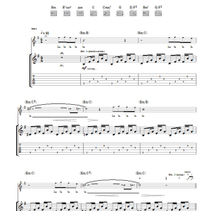 Oasis I'm Outta Time Musik Noten - Guitar Tab - 43286-0