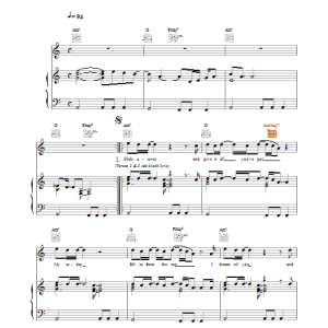 Oasis Slide Away Musik Noten - Piano, Vocal & Guitar Chords - 14803-0