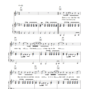 Oasis Sunday Morning Call Musik Noten - Piano, Vocal & Guitar Chords - 14761-0