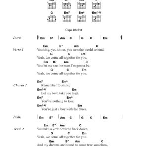 Oasis The Boy With The Blues Musik Noten - Guitar Chords/Lyrics - 101204-0