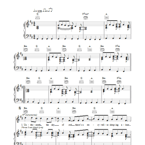 Oasis Underneath The Sky Musik Noten - Piano, Vocal & Guitar Chords - 32711-0