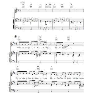 Ocean Colour Scene Mrs Jones Musik Noten - Piano, Vocal & Guitar Chords - 18764-0