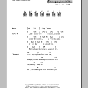 O'Kanes Can't Stop My Heart From Lovin' You Musik Noten - Guitar Chords/Lyrics - 84659-0