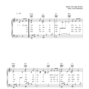 Ole Ugilt Jensen Aftensang I Dagens Sidste Soledans Musik Noten - Piano, Vocal & Guitar Chords - 34133-0
