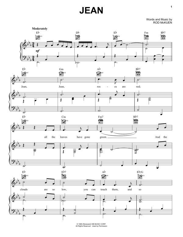 OLIVER Jean Musik Noten - Piano, Vocal & Guitar Chords - 94451-0
