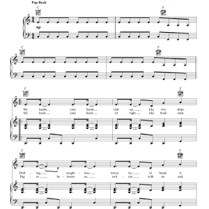 One Direction Strong Musik Noten - Easy Guitar Tab - 158317-0