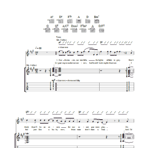 Orson Already Over Musik Noten - Guitar Tab - 35657-0