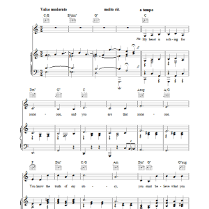 Oscar Hammerstein II Wanting You Musik Noten - Piano, Vocal & Guitar Chords - 39986-0