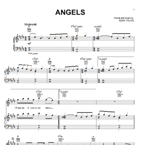 Owl City Angels Musik Noten - Piano, Vocal & Guitar Chords - 86568-0