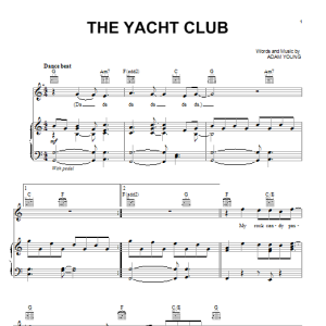 Owl City The Yacht Club Musik Noten - Piano, Vocal & Guitar Chords - 86561-0