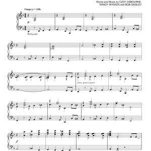 Ozzy Osbourne Mr. Crowley [Jazz version] Musik Noten - Piano Solo - 165387-0