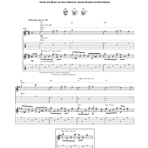 Ozzy Osbourne Revelation (Mother Earth) Musik Noten - Guitar Tab - 160585-0