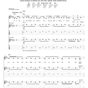 Panic! At The Disco Lying Is The Most Fun A Girl Can Have Without Taking Her Clothes Off Musik Noten - Guitar Tab - 56717-0