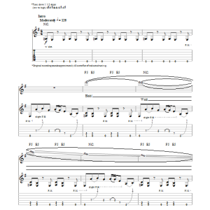 Pantera Drag The Waters Musik Noten - Guitar Tab - 154470-0
