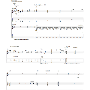 Papa Roach Roses On My Grave Musik Noten - Guitar Tab - 67275-0