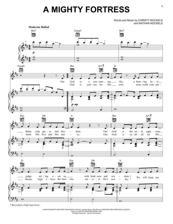 Passion A Mighty Fortress Musik Noten - Piano, Vocal & Guitar Chords - 156774-0