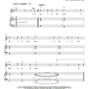 Passion We Glorify Your Name Musik Noten - Piano, Vocal & Guitar Chords - 96453-0