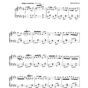 Patrick Doyle Willoughby Musik Noten - Piano Solo - 18776-0