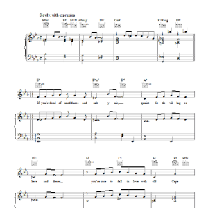 Patti Page Old Cape Cod Musik Noten - Piano, Vocal & Guitar Chords - 43315-0