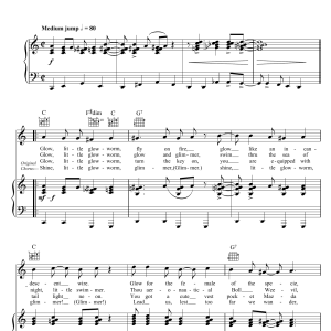 Paul Lincke The Glow-Worm Musik Noten - Piano, Vocal & Guitar Chords - 107366-0