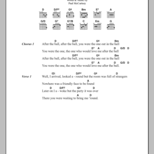 Paul McCartney After The Ball / Million Miles Musik Noten - Guitar Chords/Lyrics - 100123-0