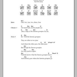 Paul McCartney Famous Groupies Musik Noten - Guitar Chords/Lyrics - 100160-0