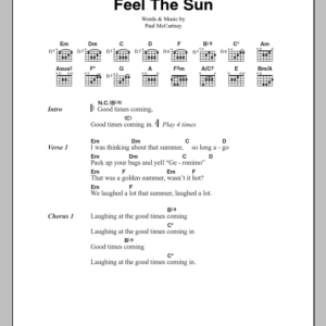 Paul McCartney Good Times Coming / Feel The Sun Musik Noten - Guitar Chords/Lyrics - 100175-0