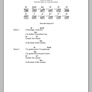 Paul McCartney Heart Of The Country Musik Noten - Guitar Chords/Lyrics - 100179-0