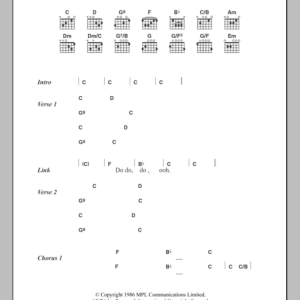 Paul McCartney However Absurd Musik Noten - Guitar Chords/Lyrics - 102737-0