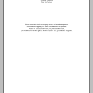 Paul McCartney I Do Musik Noten - Guitar Chords/Lyrics - 100190-0