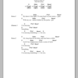 Paul McCartney I'm Carrying Musik Noten - Guitar Chords/Lyrics - 100194-0