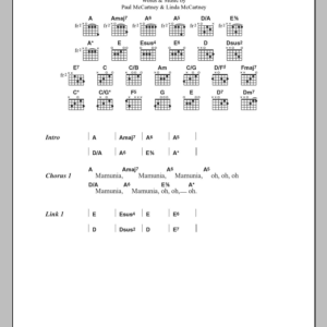 Paul McCartney Mamunia Musik Noten - Guitar Chords/Lyrics - 100248-0