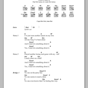 Paul McCartney Must Do Something About It Musik Noten - Guitar Chords/Lyrics - 100255-0