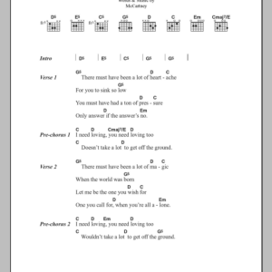 Paul McCartney Off The Ground Musik Noten - Guitar Chords/Lyrics - 100266-0