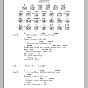 Paul McCartney Only Love Remains Musik Noten - Guitar Chords/Lyrics - 100273-0