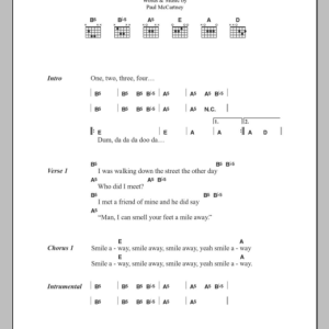 Paul McCartney Smile Away Musik Noten - Guitar Chords/Lyrics - 100287-0