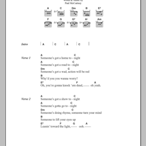 Paul McCartney So Glad To See You Musik Noten - Guitar Chords/Lyrics - 100289-0
