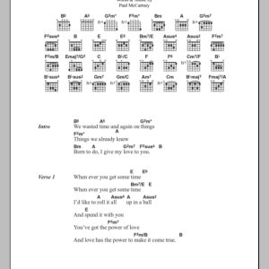 Paul McCartney Through Our Love Musik Noten - Guitar Chords/Lyrics - 100306-0