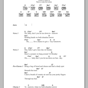 Paul McCartney Tomorrow Musik Noten - Piano, Vocal & Guitar Chords - 115013-0