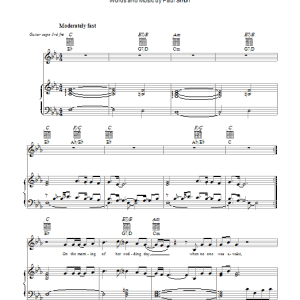 Paul Simon Another Galaxy Musik Noten - Piano, Vocal & Guitar Chords - 44247-0