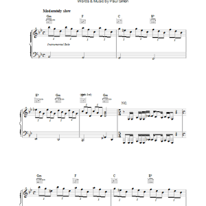 Paul Simon One Man's Ceiling Is Another Man's Floor Musik Noten - Piano, Vocal & Guitar Chords - 35321-0