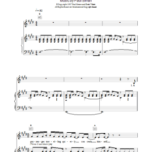 Paul Simon Trailways Bus Musik Noten - Piano, Vocal & Guitar Chords - 17436-0