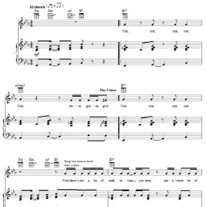 Paula Abdul Ain't Never Gonna Give You Up Musik Noten - Piano, Vocal & Guitar Chords - 62862-0