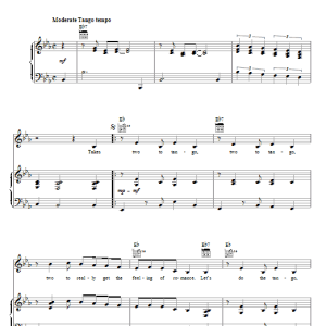 Pearl Bailey Takes Two To Tango Musik Noten - Piano, Vocal & Guitar Chords - 74350-0