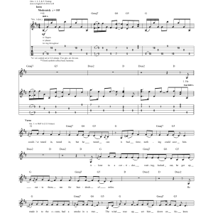 Pearl Jam Given To Fly Musik Noten - Guitar Tab - 174130-0