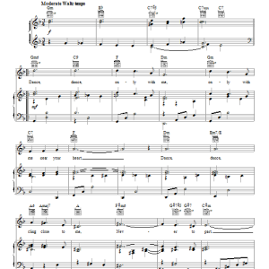 Peggy Lee Dance Only With Me Musik Noten - Piano, Vocal & Guitar Chords - 73244-0
